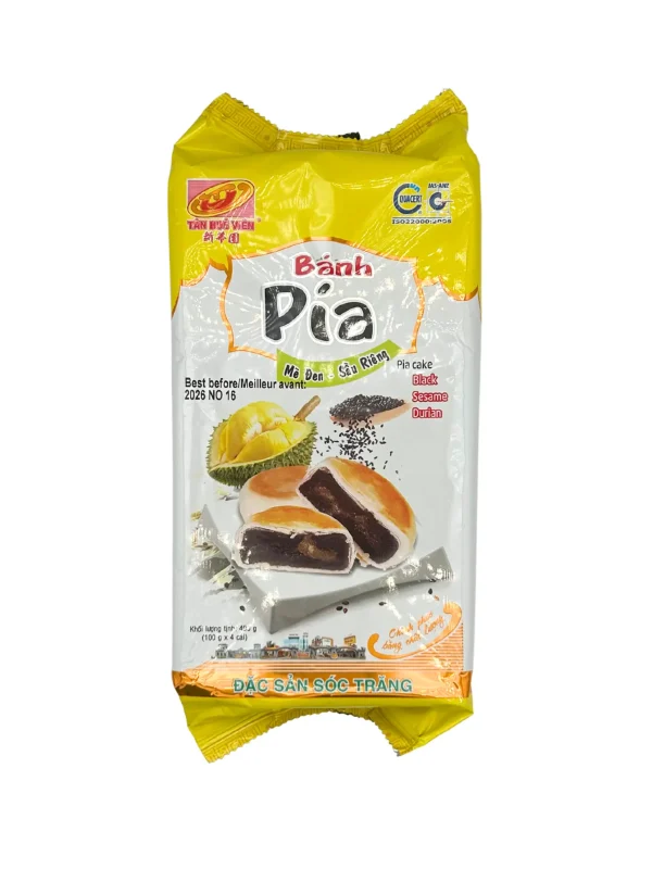 Black Sesame Durian Pia Cake