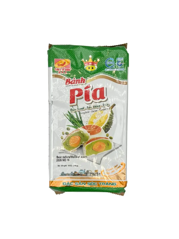 Mung Bean Durian Pandan Leaf Pia Cake